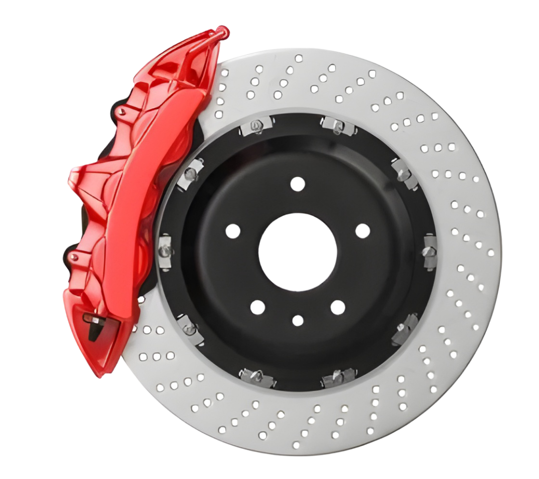 Performance brake rotor and caliper system serviced at Marshall Motors